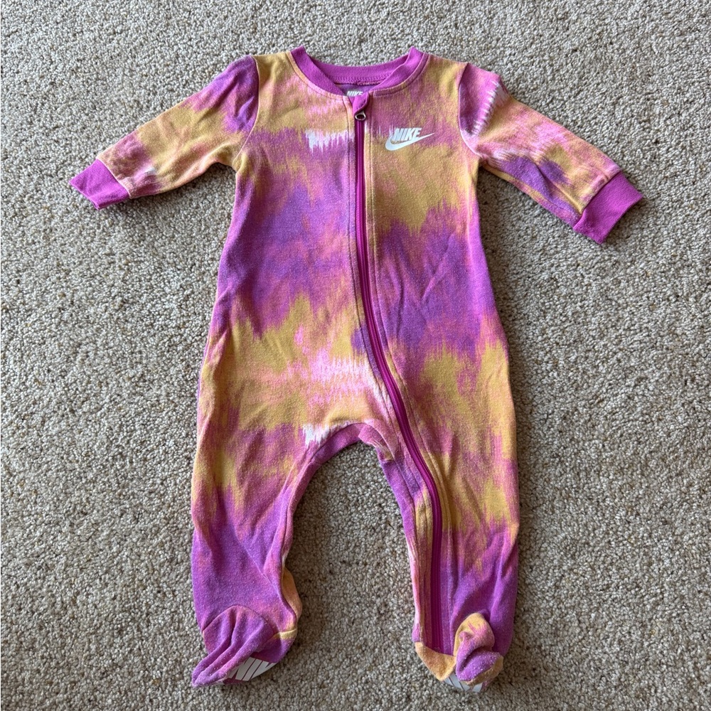 Nike Purple and Yellow Tye Dye Footie